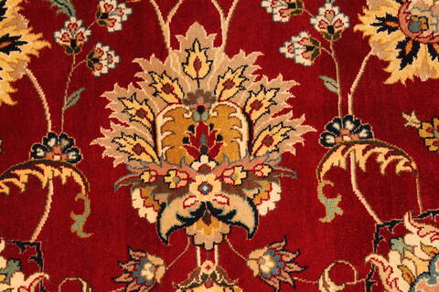 Tabriz Beige Hand Knotted 121 X 151  Area Rug 250-30636 Image 2