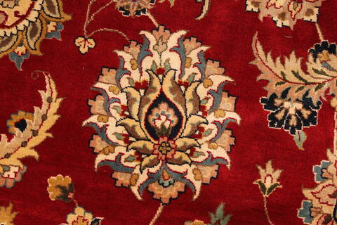 Tabriz Beige Hand Knotted 121 X 151  Area Rug 250-30636 Image 3