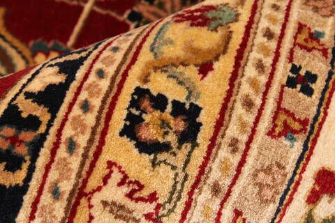 Tabriz Beige Hand Knotted 121 X 151  Area Rug 250-30636 Image 9