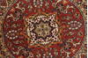 Tabriz Brown Round Hand Knotted 18 X 18  Area Rug 400-30642 Thumb 1