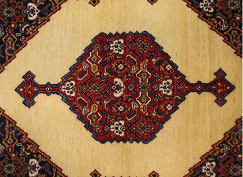 Kurdi Yellow Hand Knotted 24 X 34  Area Rug 400-30647 Image 1