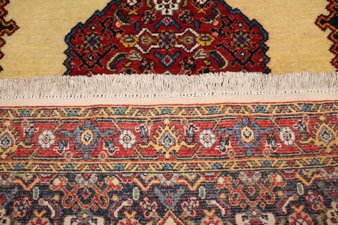 Kurdi Yellow Hand Knotted 24 X 34  Area Rug 400-30647 Image 2