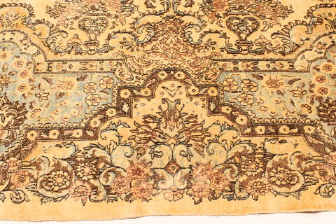 Kerman Beige Hand Knotted 139 X 2310  Area Rug 250-30656 Image 1