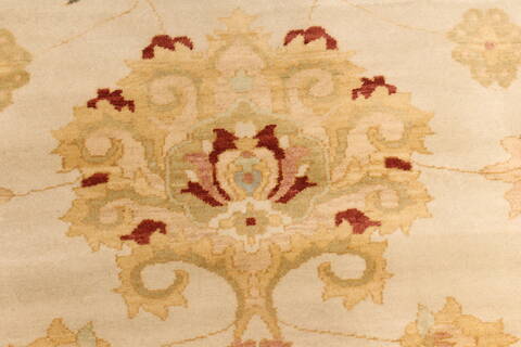 Chobi Beige Hand Knotted 141 X 200  Area Rug 250-30658 Image 2
