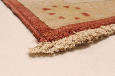 Chobi Beige Hand Knotted 141 X 200  Area Rug 250-30658 Image 6