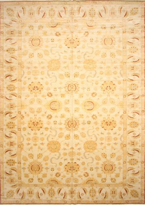 Chobi Beige Hand Knotted 141 X 200  Area Rug 250-30658 Image 0