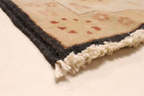 Chobi Beige Hand Knotted 141 X 202  Area Rug 250-30664 Image 4