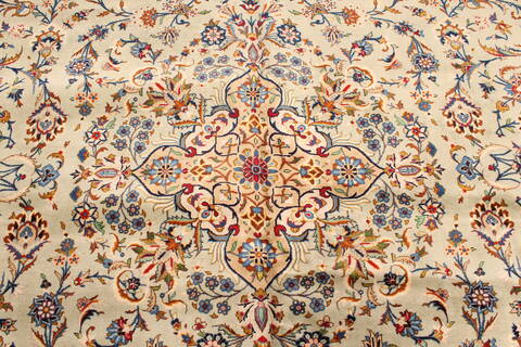 Kerman Blue Hand Knotted 131 X 192  Area Rug 250-30666 Image 12