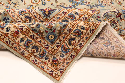 Kerman Blue Hand Knotted 131 X 192  Area Rug 250-30666 Image 5