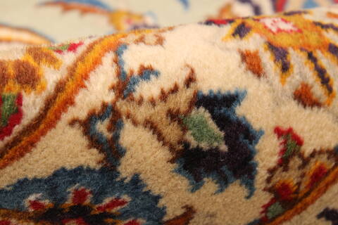 Kerman Blue Hand Knotted 131 X 192  Area Rug 250-30666 Image 7
