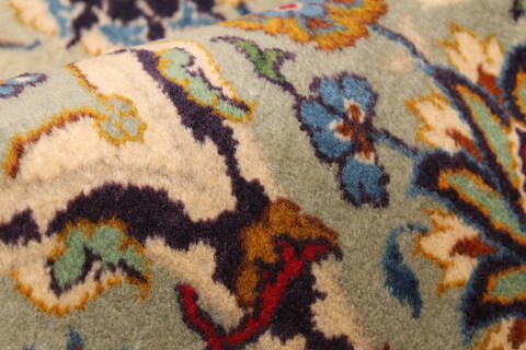 Kerman Blue Hand Knotted 131 X 192  Area Rug 250-30666 Image 8