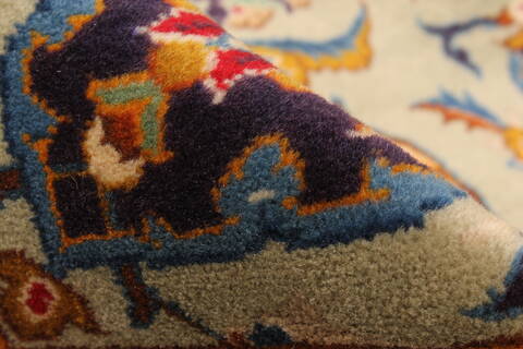 Kerman Blue Hand Knotted 131 X 192  Area Rug 250-30666 Image 9