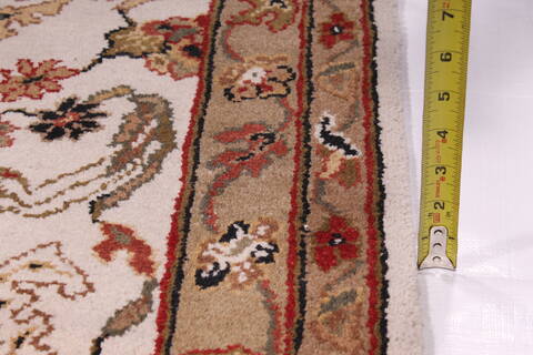 Jaipur White Hand Knotted 92 X 121  Area Rug 301-30676 Image 2
