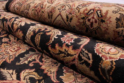 Jaipur Black Hand Knotted 90 X 1111  Area Rug 301-30677 Image 10