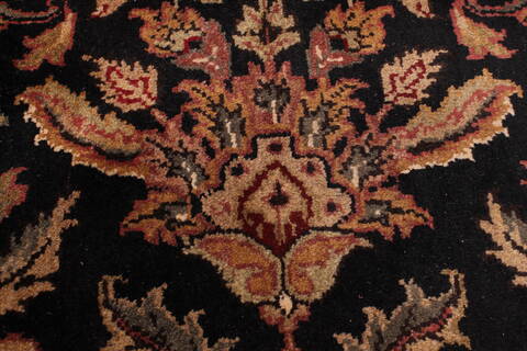 Jaipur Black Hand Knotted 90 X 1111  Area Rug 301-30677 Image 7