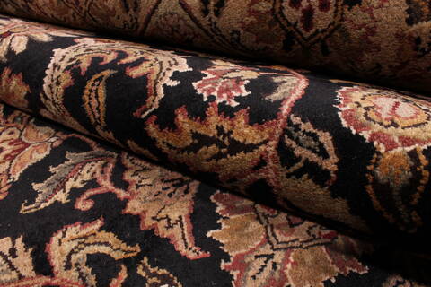 Jaipur Black Hand Knotted 90 X 1111  Area Rug 301-30677 Image 9