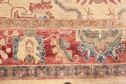 Oushak Yellow Hand Knotted 86 X 116  Area Rug 301-30696 Image 11