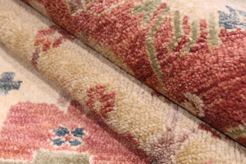 Oushak Yellow Hand Knotted 86 X 116  Area Rug 301-30696 Image 4
