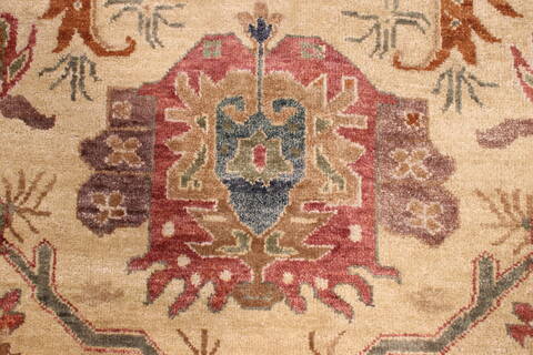 Oushak Yellow Hand Knotted 86 X 116  Area Rug 301-30696 Image 7