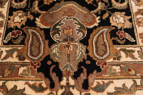 Jaipur Black Hand Knotted 90 X 119  Area Rug 301-30714 Image 8