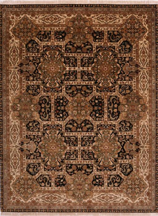 Jaipur Black Hand Knotted 90 X 119  Area Rug 301-30714 Image 0