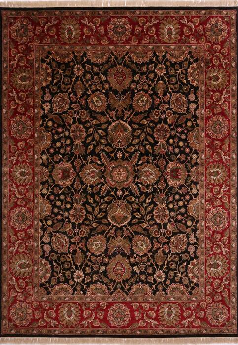 Jaipur Black Hand Knotted 810 X 122  Area Rug 301-30749 Image 0