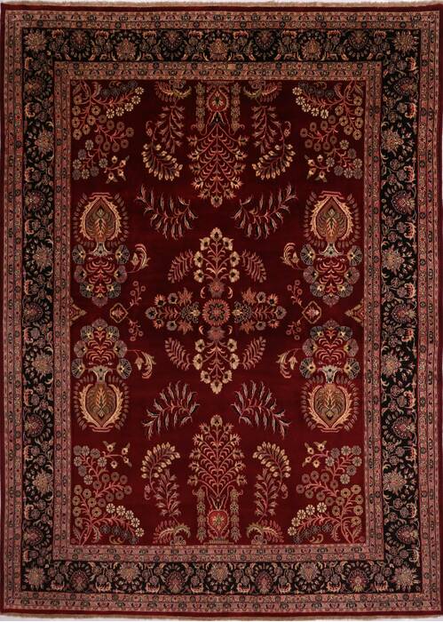 Sarouk Red Hand Knotted 810 X 121  Area Rug 301-30755 Image 0