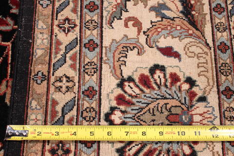 Sarouk Black Hand Knotted 811 X 1110  Area Rug 301-30761 Image 5
