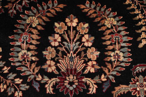 Sarouk Black Hand Knotted 811 X 1110  Area Rug 301-30761 Image 9