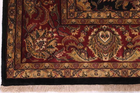 Kashan Black Hand Knotted 810 X 1111  Area Rug 301-30762 Image 1