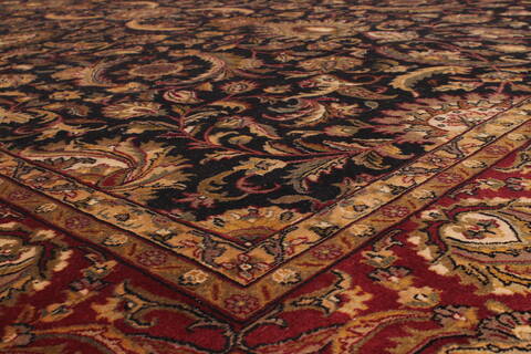 Kashan Black Hand Knotted 810 X 1111  Area Rug 301-30762 Image 2