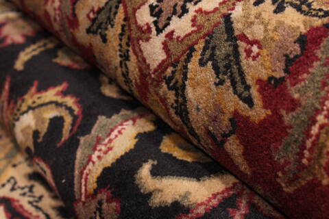 Kashan Black Hand Knotted 810 X 1111  Area Rug 301-30762 Image 4