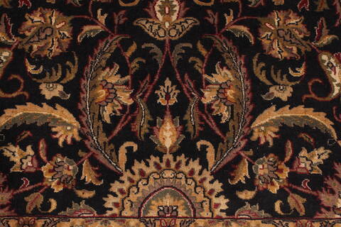 Kashan Black Hand Knotted 810 X 1111  Area Rug 301-30762 Image 8