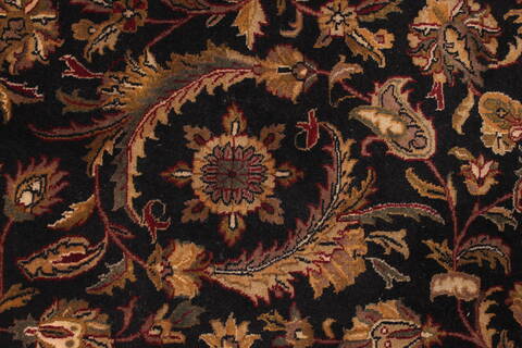 Kashan Black Hand Knotted 810 X 1111  Area Rug 301-30762 Image 9