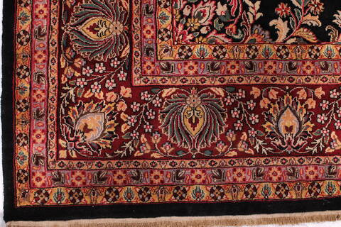 Sarouk Black Hand Knotted 810 X 1111  Area Rug 301-30763 Image 1