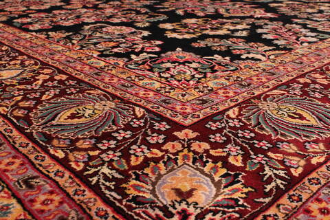 Sarouk Black Hand Knotted 810 X 1111  Area Rug 301-30763 Image 2