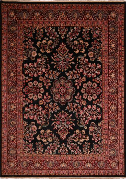 Sarouk Black Hand Knotted 810 X 1111  Area Rug 301-30763 Image 0