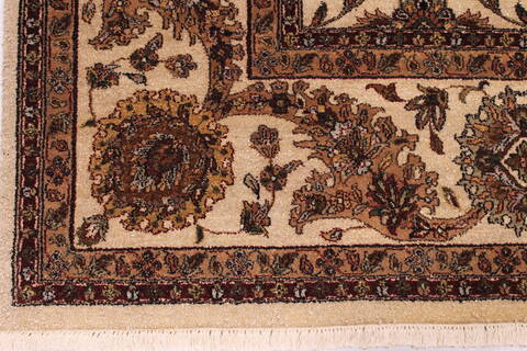 Sarouk Beige Hand Knotted 91 X 121  Area Rug 301-30780 Image 1