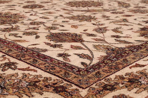 Sarouk Beige Hand Knotted 91 X 121  Area Rug 301-30780 Image 2
