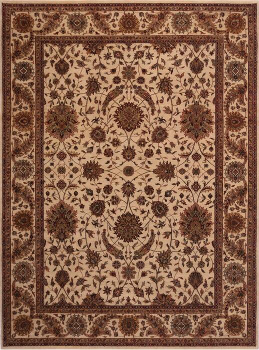 Sarouk Beige Hand Knotted 91 X 121  Area Rug 301-30780 Image 0
