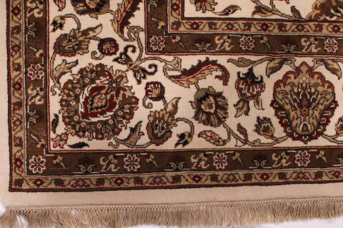 Jaipur White Hand Knotted 90 X 123  Area Rug 301-30800 Image 1