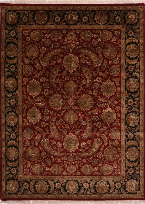 Jaipur Red Hand Knotted 90 X 121  Area Rug 301-30808 Image 0
