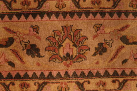 Kashan Beige Hand Knotted 86 X 115  Area Rug 301-30818 Image 10