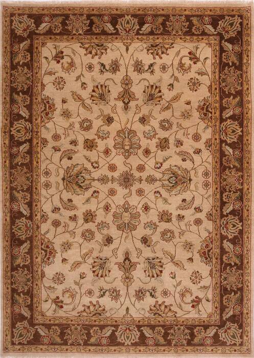 Jaipur Beige Hand Knotted 83 X 112  Area Rug 301-30821 Image 0