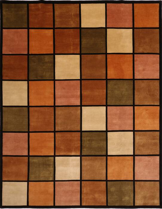 Indo-Tibetan Black Hand Knotted 90 X 120  Area Rug 301-30827 Image 0