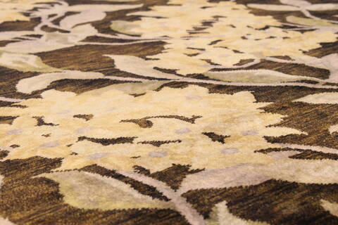 Indo-Tibetan Black Hand Knotted 88 X 122  Area Rug 301-30830 Image 2