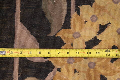 Indo-Tibetan Black Hand Knotted 88 X 122  Area Rug 301-30830 Image 4