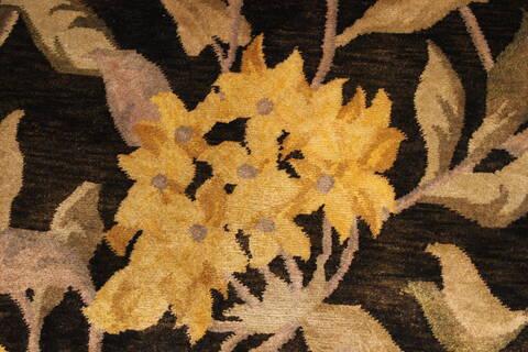 Indo-Tibetan Black Hand Knotted 88 X 122  Area Rug 301-30830 Image 6