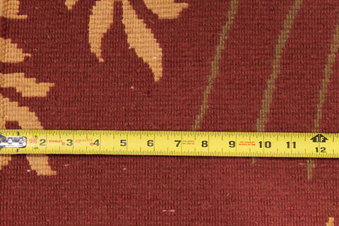 Indo-Tibetan Red Hand Knotted 94 X 123  Area Rug 301-30831 Image 3