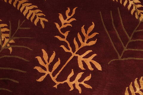 Indo-Tibetan Red Hand Knotted 94 X 123  Area Rug 301-30831 Image 5